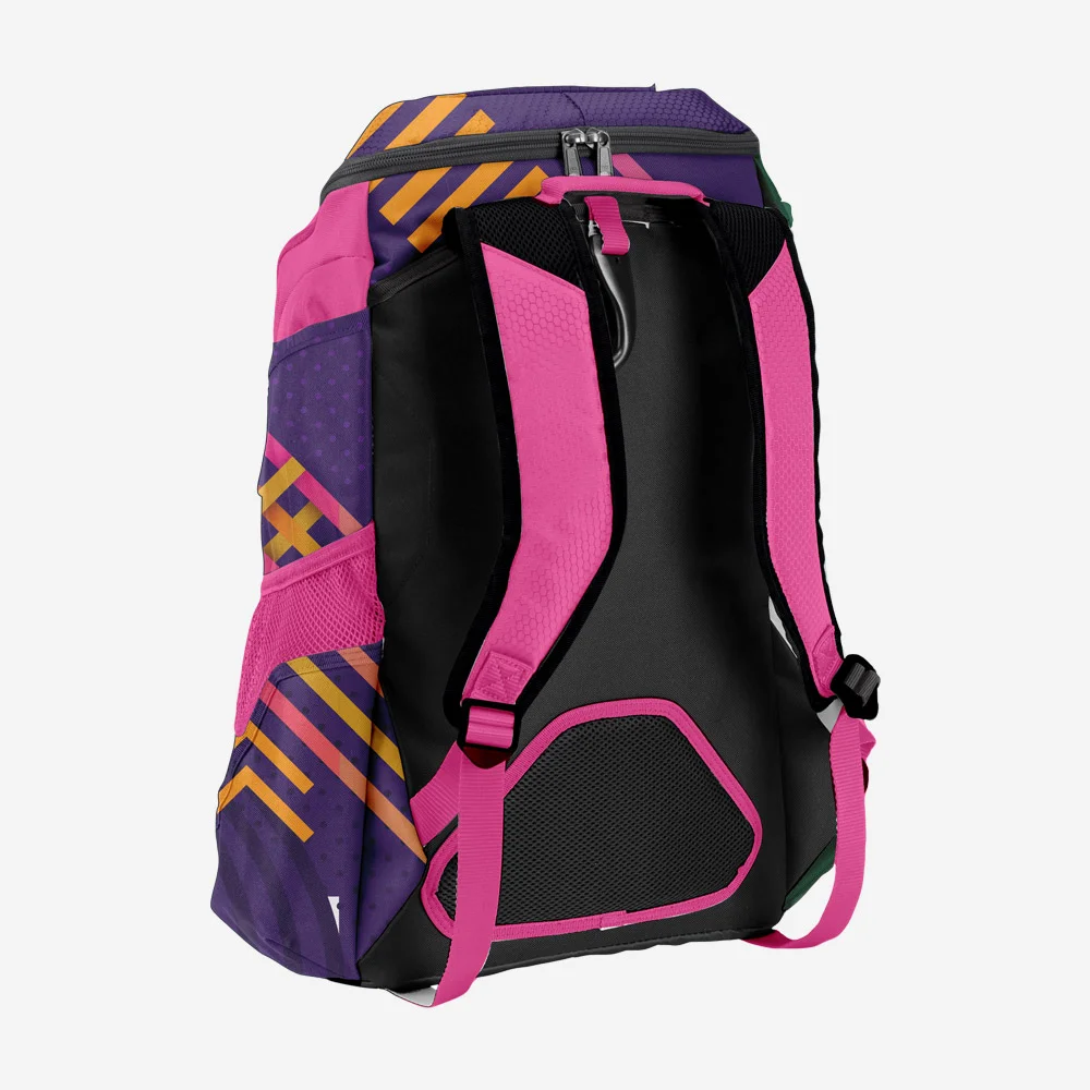 Custom Purple & Pink “Prism Stripe” Performance Athletic Backpack - Image 2