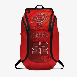 Custom Red “Player 52” Performance Athletic Backpack