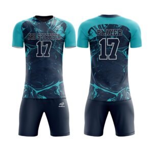 Teal Lightning Pattern Volleyball Set