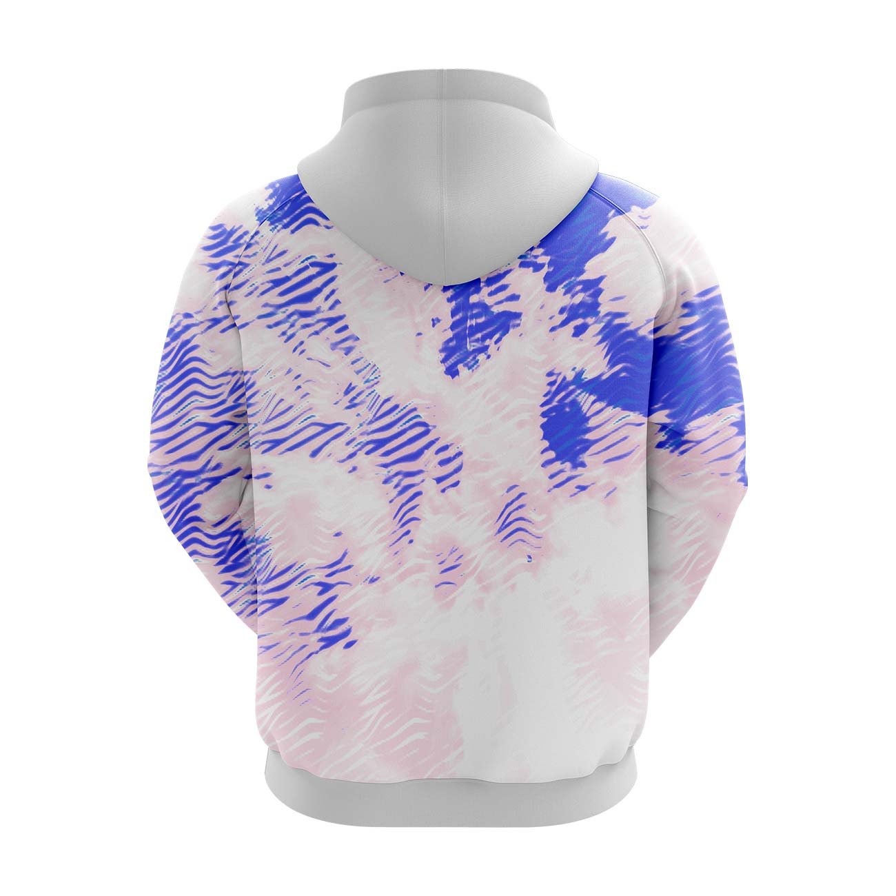 White & Blue Tie-Dye Pro Sportista Pullover Hoodie - Image 2