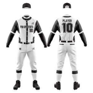 Black & White Baseball Uniform – Pro Sportista Pro Edition