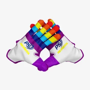Custom Rainbow “Spectrum” Performance Football Gloves