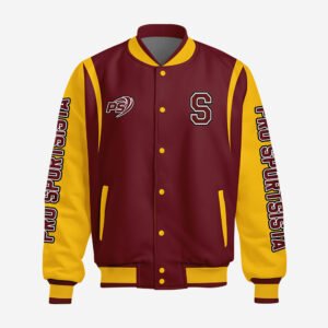 Custom Maroon & Gold Varsity Jacket