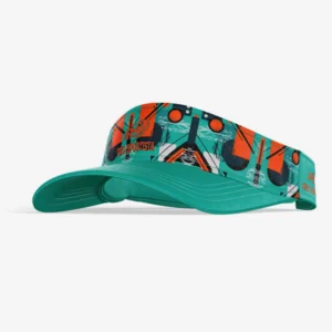 Custom Teal & Orange “Urban Circuit” Performance Sports Visor