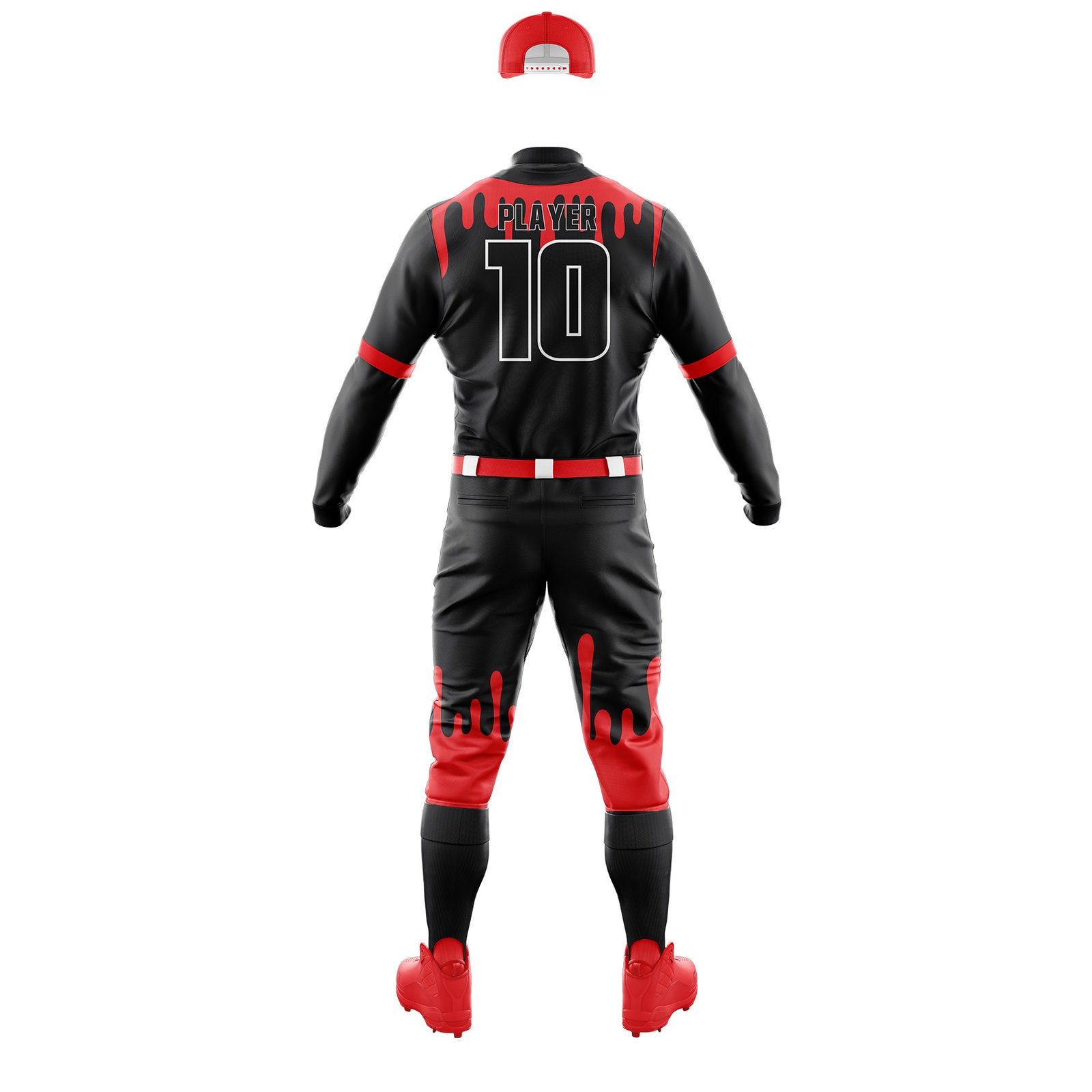 Black & Red Baseball Uniform – Pro Sportista Power Edition - Image 3