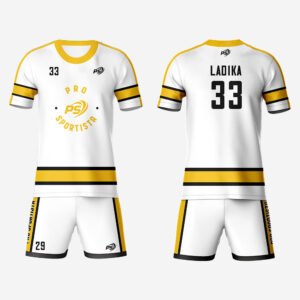 White & Gold Classic Elite Ball Hockey Set