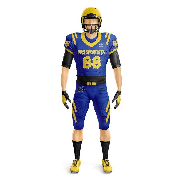 American Football Uniform – Blue & Yellow - Image 2