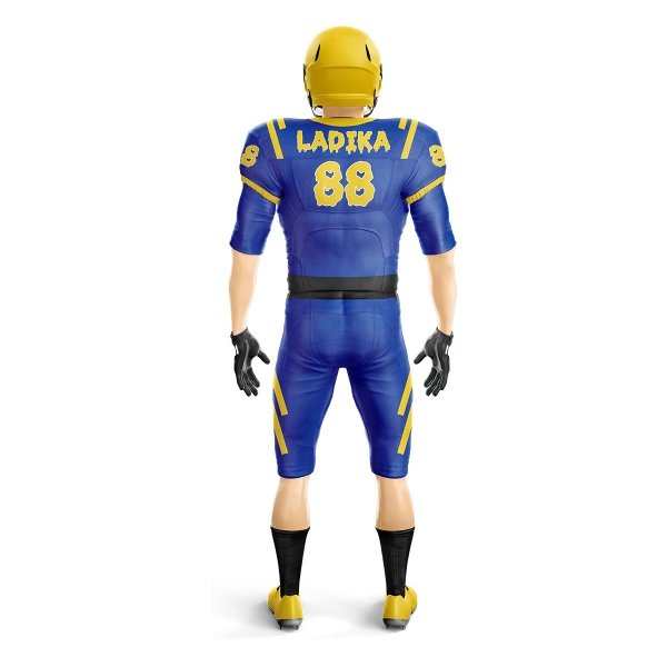 American Football Uniform – Blue & Yellow - Image 3