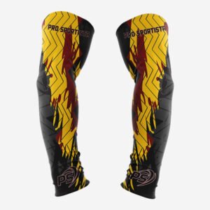 Custom Yellow & Black Zigzag Performance Arm Sleeves