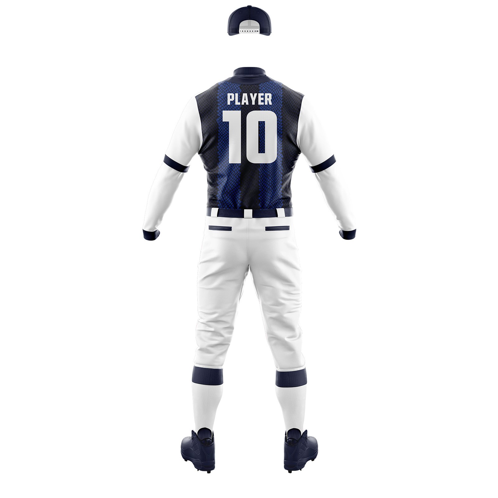 White & Royal Blue Baseball Uniform – Pro Sportista Modern Set - Image 3
