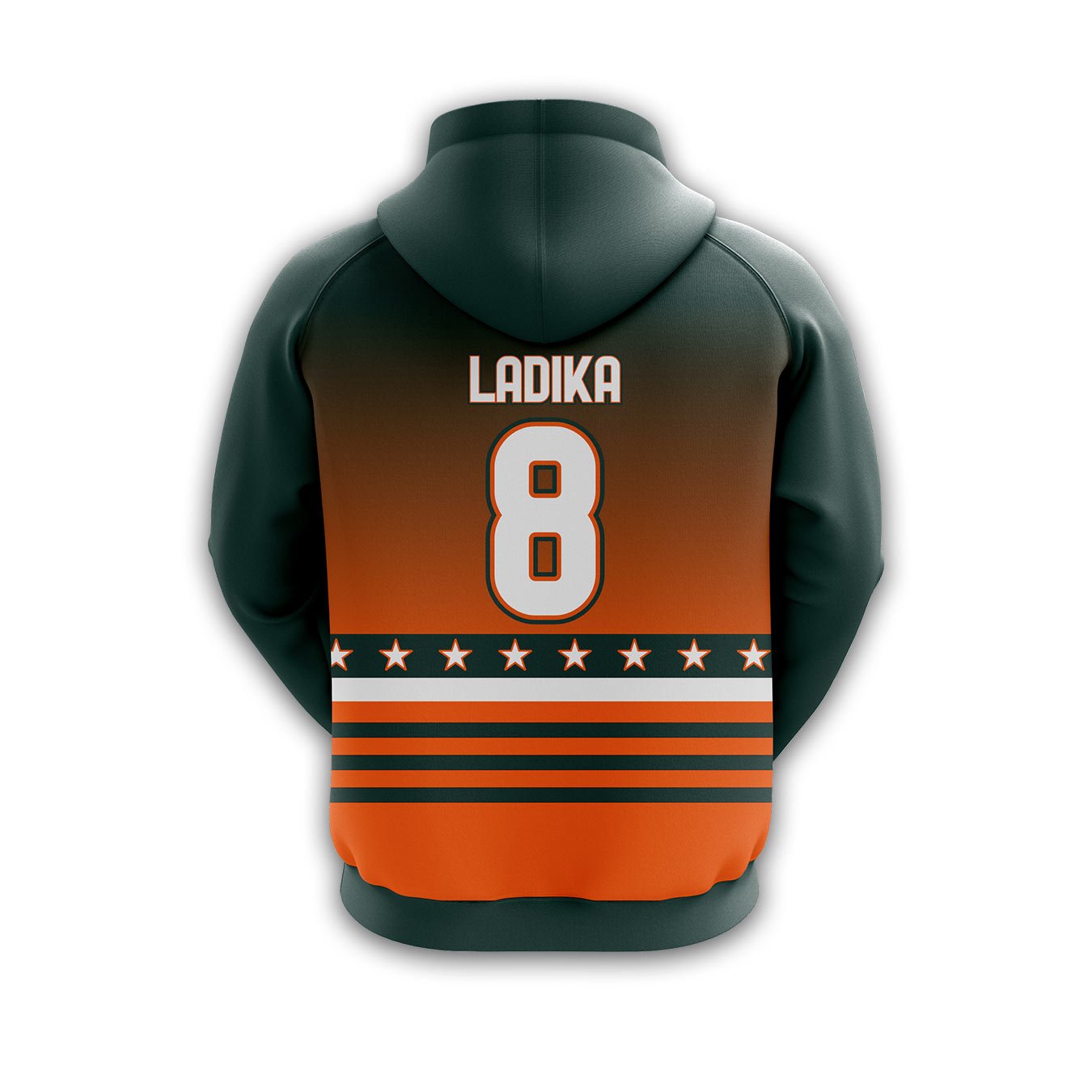 Green and Orange Pro Sportista Custom Hoodie - Image 2