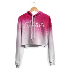 Pink Gradient Crop Top Hoodie