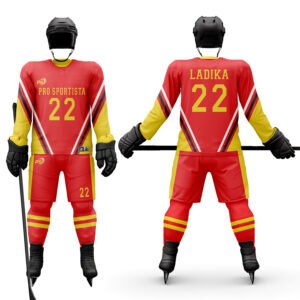 Red & Yellow Ice Hockey Uniform – Firestrike Edition