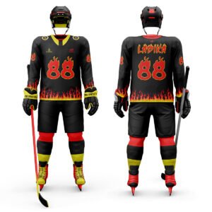 Black & Orange Ice Hockey Uniform – Heatwave Edition