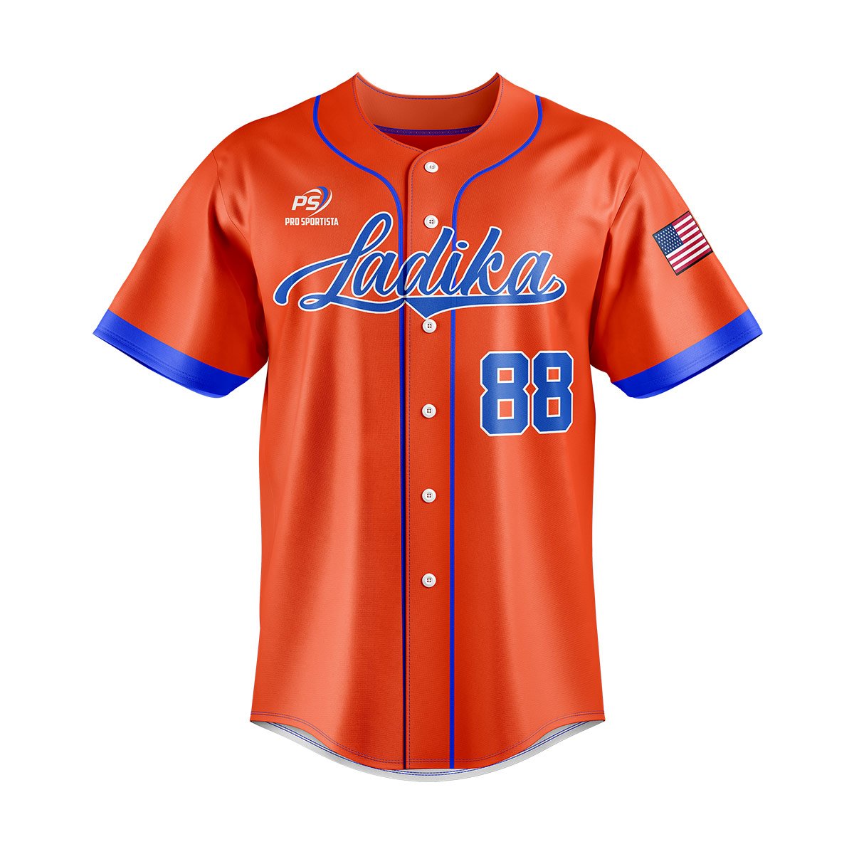 Orange Custom Baseball Jersey – Team Edition - Image 2