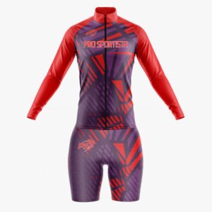 Custom Red & Purple “Pro Sportista” Long-Sleeve Sublimated Performance Suit