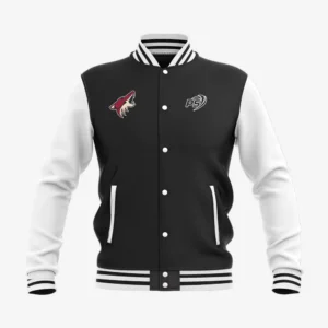 Custom Black & White “Coyote” Performance Letterman Jacket
