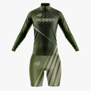 Custom Olive Green “Pro Sportista” Long-Sleeve Sublimated Performance Suit