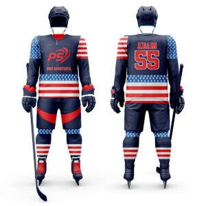 Navy Blue Ice Hockey Uniform – Frost Champions Edition