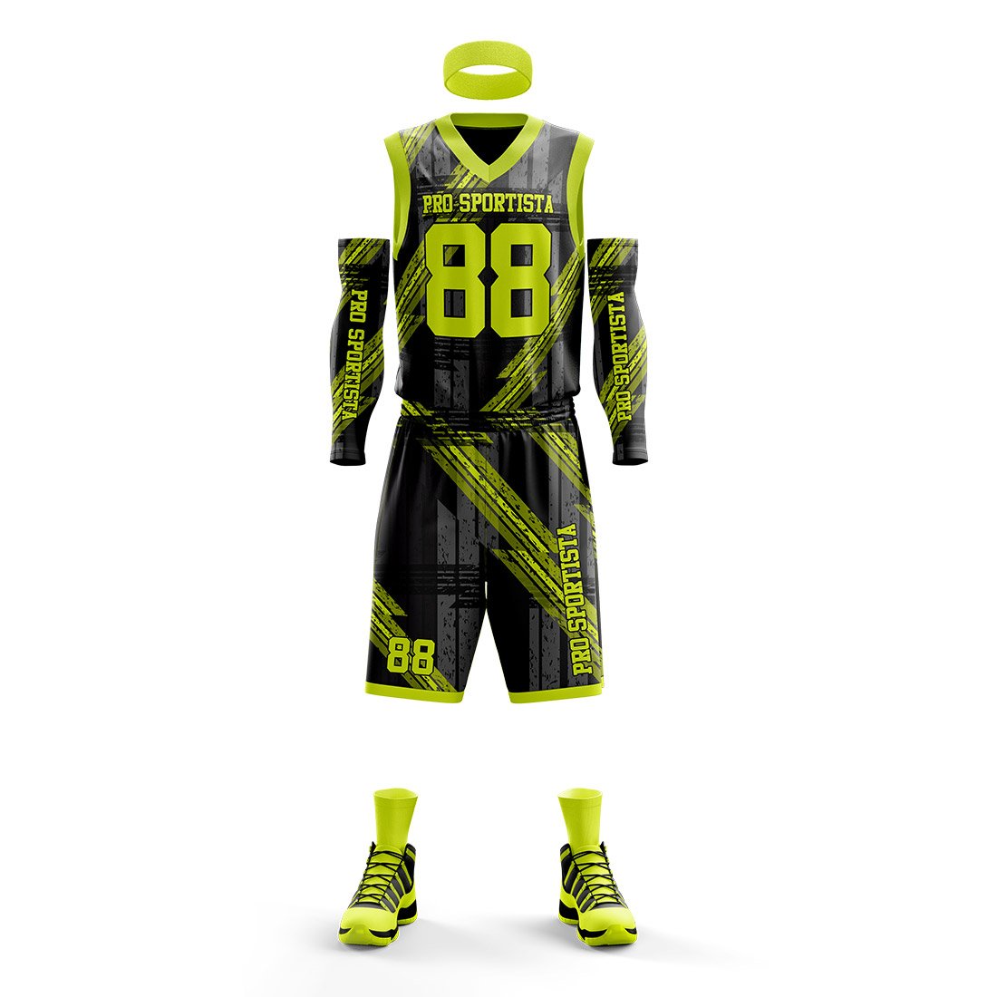 Yellow & Black Basketball Uniform – Striker Edition - Image 2