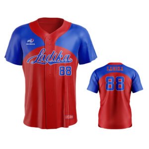 Blue & Red Custom Baseball Jersey – Team Set