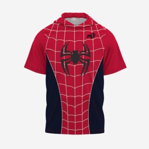 Custom Spider-Themed Performance Hooded T-Shirt