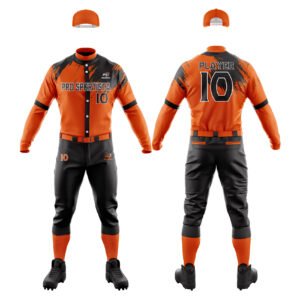 Orange & Black Baseball Uniform – Pro Sportista Custom Team Set