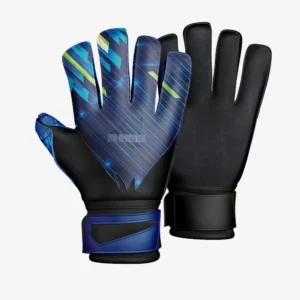 Custom Blue & Cyan “Cyber Pulse” Goalkeeper Gloves