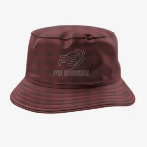 Custom Maroon “Heritage Plaid” Performance Bucket Hat