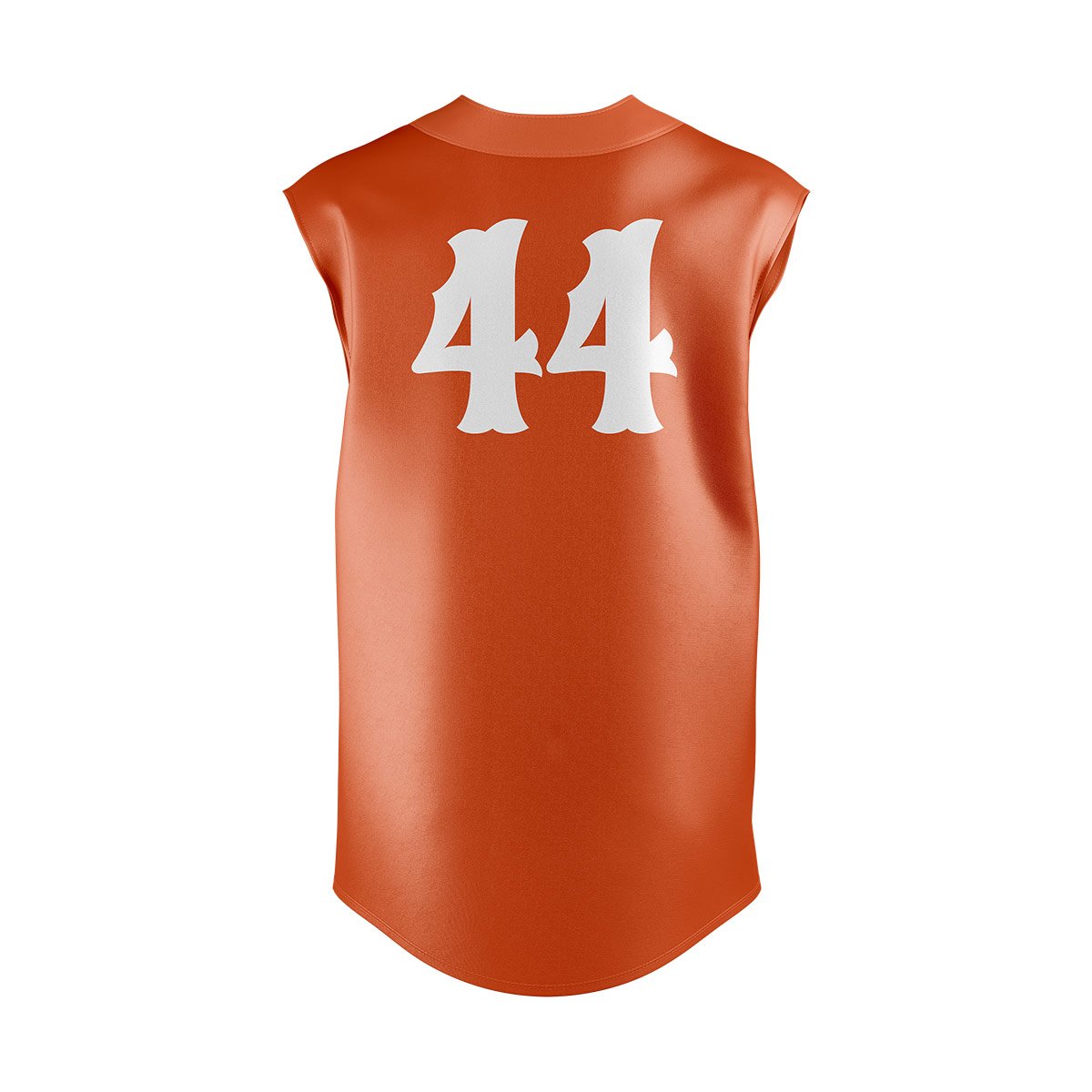 Orange & White Baseball Jersey – Pro Sportista Custom Button-Up - Image 3