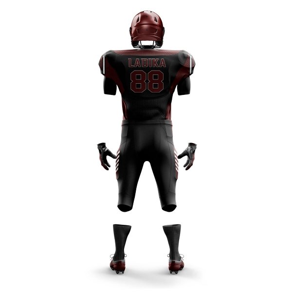 American Football Uniform – Maroon & Black - Image 3
