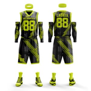 Yellow & Black Basketball Uniform – Striker Edition