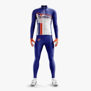 Custom Royal Blue & White “Pro Sportista” Full-Body Sublimated Thermal Suit