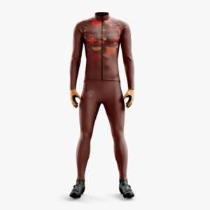 Custom Chocolate Brown “Pro Sportista” Full-Body Sublimated Thermal Suit