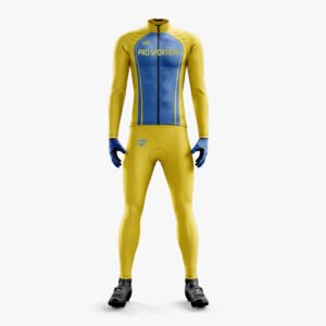 Custom Yellow & Blue “Pro Sportista” Full-Body Sublimated Thermal Suit
