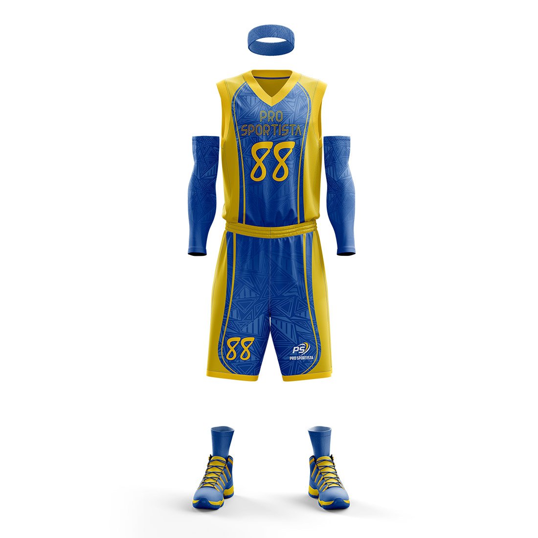 Blue & Yellow Basketball Uniform – Custom Pro Team Set - Image 2