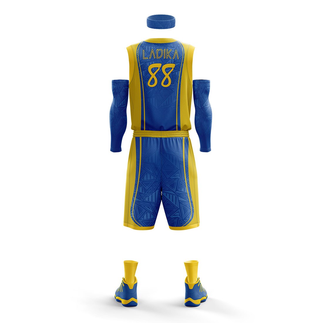 Blue & Yellow Basketball Uniform – Custom Pro Team Set - Image 3