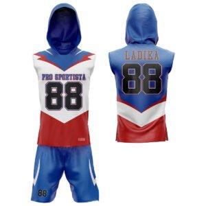 Red-White-Blue Flag Football Uniform – Pro Sportista Custom Hoodie Jersey