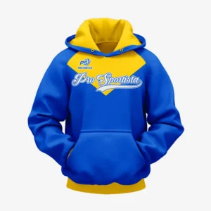 Custom Sublimated Blue & Yellow Team Hoodie
