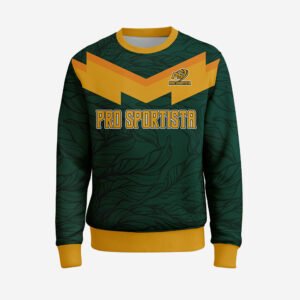 Custom Green & Gold Leaf Sublimated Sweatshirt