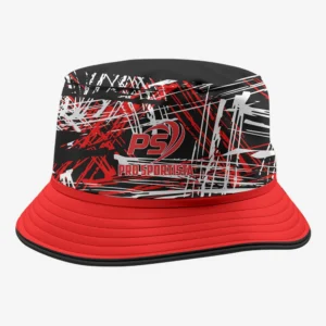 Custom Black & Red “Cyber Grind” Performance Bucket Hat