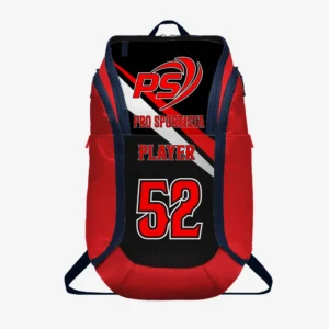 Custom Red & Black “Dynamic Stripe” Performance Athletic Backpack