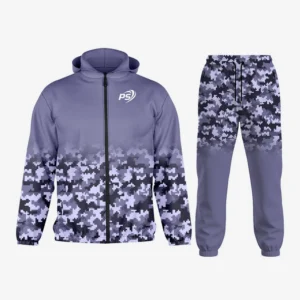 Custom Lavender & Grey Digital Camo Tracksuit