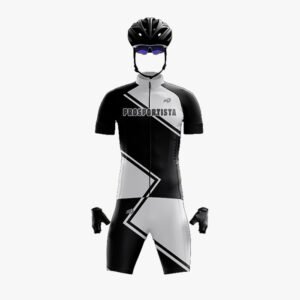 Custom Black & White “Monochrome Geometric” Cycling Suit