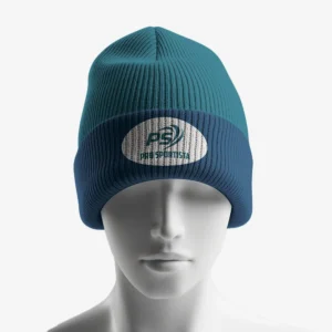 Custom Teal & Blue “Tonal Strike” Performance Knit Beanie