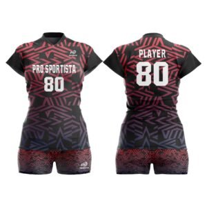 Black & Red Tribal Pattern Volleyball Set