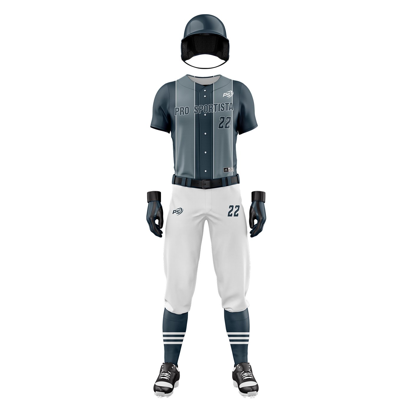 White & Teal Baseball Uniform – Custom Premium Set - Image 2