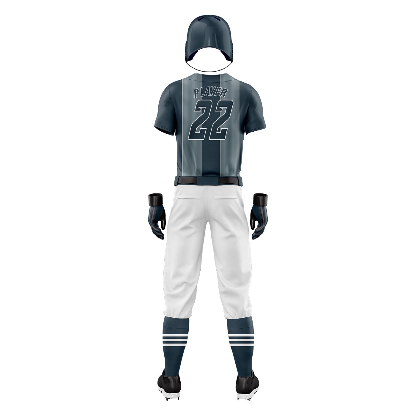 White & Teal Baseball Uniform – Custom Premium Set - Image 3