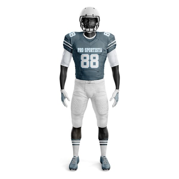 American Football Uniform – Grey & White - Image 2