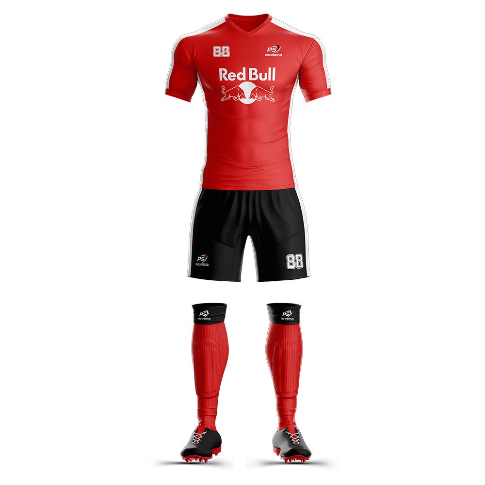 Red & Black Soccer Jersey & Short - Image 2